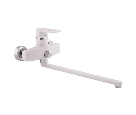 Смеситель для ванны Z2230-7 длинный белый Zerix