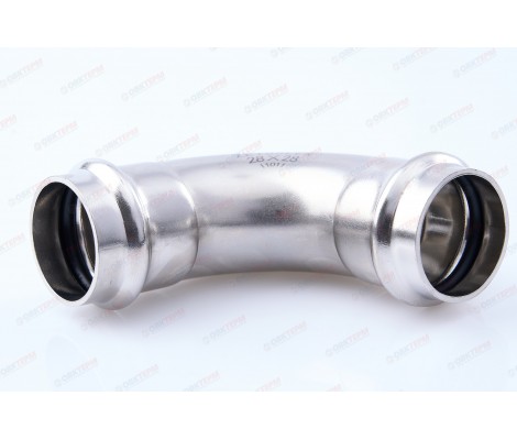 Угол пресс 90°х28 из нержавеющая сталь двухраструбный TIM 