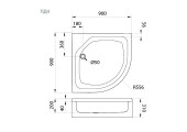 Поддон акриловый ПД4 90*90*31 средний полукруг без сиденья Тритон Поддон акриловый ПД4 90*90*31 средний полукруг без сиденья Тритон