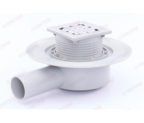 Трап для душа 50 горизонтальный 10*10 с сухим затвором BAD661002 TIM