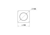 Соединитель круглых каналов с накладной пластиной 100 СКПП Эвент