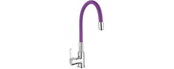 Смеситель для кухни LR4898-8 c силиконовым изливом фиолетовый Zerix