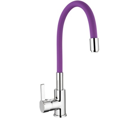 Смеситель для кухни LR4898-8 c силиконовым изливом фиолетовый Zerix Смеситель для кухни LR4898-8 c силиконовым изливом фиолетовый Zerix
