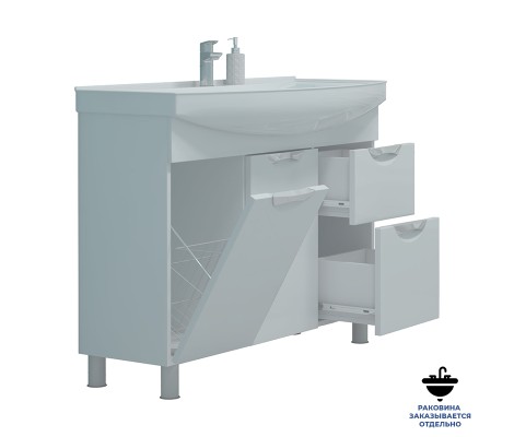 Тумба из ДСП и МДФ Бриз т15-105 под умывальник Стиль Briz