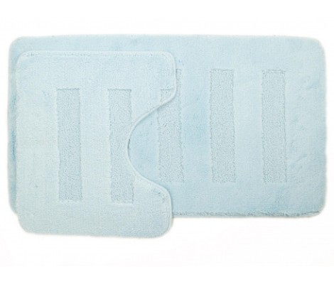 Комплект ковриков для ванны Melany из 2 шт 50х80/40х50см 20мм светло-голубой Aqua-Prime