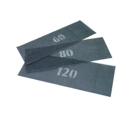 Сетка Borher абразивная 115х280мм P80 карбид кремния с кварцем водостойкая двусторонняя 10 шт