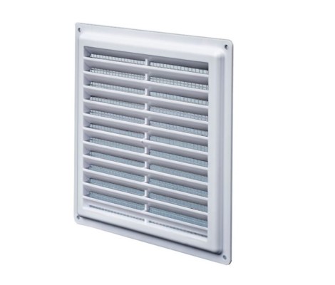 Решетка вентиляционная неразъемная с москитной сеткой 190*190 Э1919Н Эвент