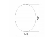 Зеркало овальное 570х770 Зеркало овальное 570х770