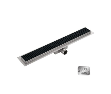 Душевой трап из нержавеющей стали FD35-70x600 черный Koer  