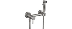 Смеситель с гигиеническим душем SUS-222 настенный из нержавеющей стали ZERIX 