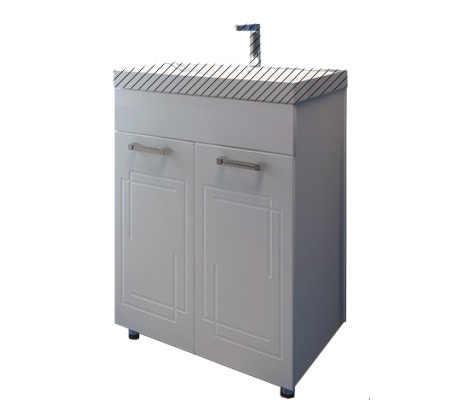 Тумба Sevilla 60 с полкой на двери под умывальник CITY 60/Como 60 Eva Gold