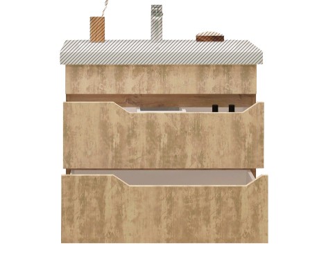 Тумба Liberty 80 под умывальник Гремми 80/ Фостер 80/ Como 80 травертин Eva Gold