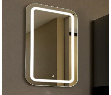 Зеркало  600х800 прямоугольное с подсветкой Malta-Lite (сенсор выкл, хол. свет) Silver Mirrors
