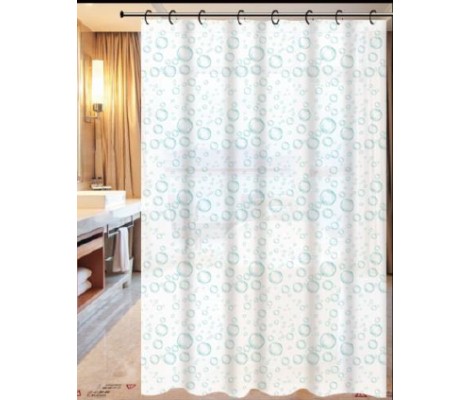 Шторка для ванной SCP-003-180x180 из полиэтилена узор Капли Zerix
