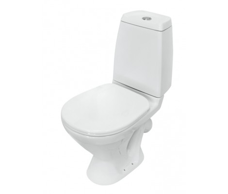 Унитаз-компакт SANITA Кама Стандарт Белый S1, косой выпуск, 1 реж., полипропилен (350 x 650 x 810)