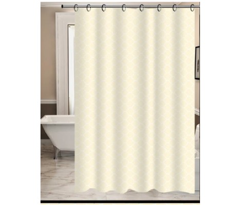 Шторка для ванной SCP-006-180x180 из полиэтилена узор бежевый Zerix