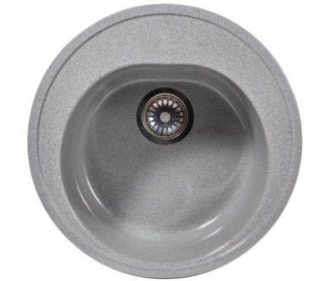 Мойка керамогранитная S-3 круглая темно-серая глянец Simgran