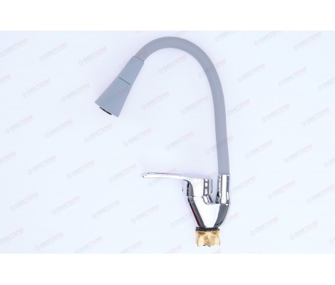 Смеситель д/кухни CHAMPION YUB 011-181 (NUT) REFL.GREY силик. серый излив (10 шт/ящ)