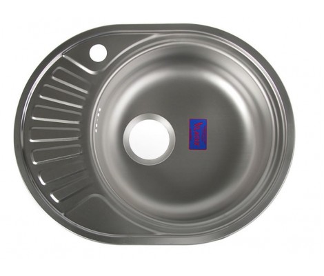 Мойка врезная овальная 45x57R Decor* 0,60мм + сифон Vladix  