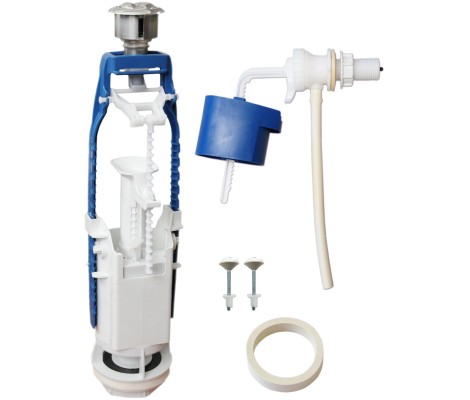 Смывная арматура для унитаза АБ 77.56.14.3 2-х режимная кнопка хром, боковая подача Псков Смывная арматура для унитаза АБ 77.56.14.3 2-х режимная кнопка хром, боковая подача Псков