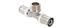 Тройник пресс 26*1/2*26 с переходом на наружную резьбу VTm.233.N.260426 Valtec