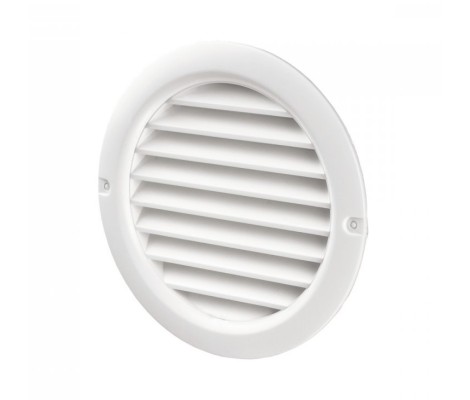 Решетка вентиляционная круглая с пластик сеткой D150 вытяжная с флянцем D125 ДВ 125бВс Вентс Решетка вентиляционная круглая с пластик сеткой D150 вытяжная с флянцем D125 ДВ 125бВс Вентс