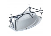 Ванна акриловая Jersi L 170*90 угловая с каркасом и панелью Aquanet 