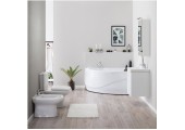 Ванна акриловая Graciosa угловая с каркасом и панелью R 150*90 Aquanet 