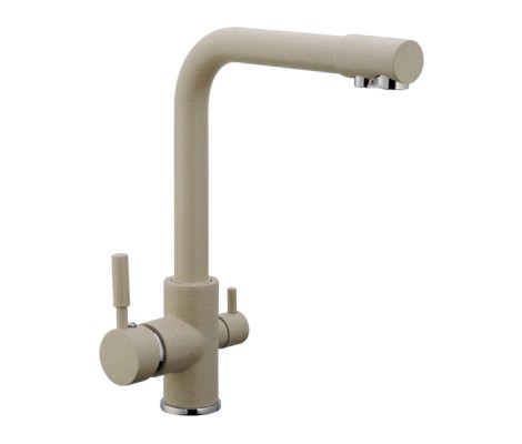 Смеситель для кухни LR4055K-3 с фильтром светло-бежевый матовый Zerix