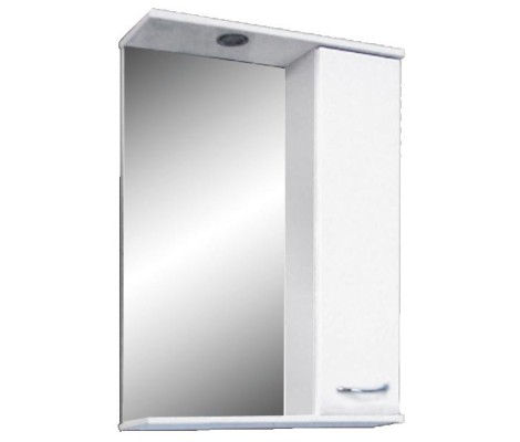 Шкаф-Зеркало Панда 55/с белый, со светильником Flamenco