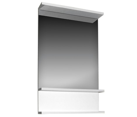 Зеркало ЭКО 500 с полками белое Flamenco