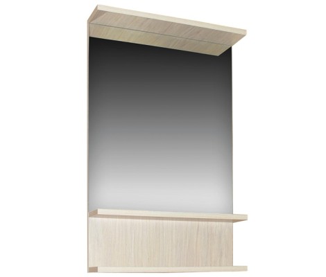 Зеркало ЭКО 500 с полками светлый дуб Flamenco