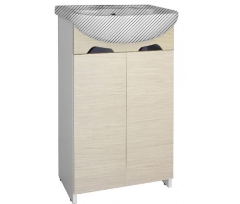 Тумба ЭКО 50 под умывальник Ладога 50 светлый дуб Flamenco Тумба ЭКО 50 под умывальник Ладога 50 светлый дуб Flamenco