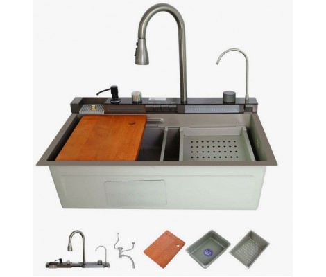 Мойка из нержавеющей стали, серый KJ754505 Dikalan Мойка из нержавеющей стали, серый KJ754505 Dikalan