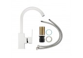 Смеситель д/кухни PLAMIX KUBUS-011 SET White