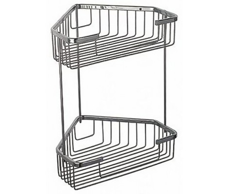 Полка 2-х ярусная LR335-2 угловая, решетка 250х250мм Zerix