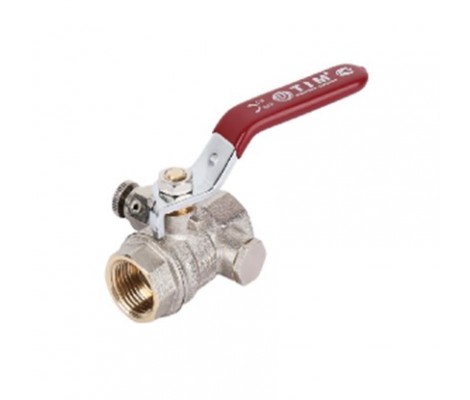 Кран шаровый с дренажем и воздухоотводчиком    TIM      1-1/4