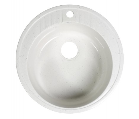 Мойка керамогранитная S-5 круглая белый крап глянец Simgran Мойка керамогранитная S-5 круглая белый крап глянец Simgran