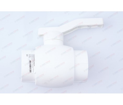 Кран шаровый полнопроходной 40 латунный шар, белый RTP