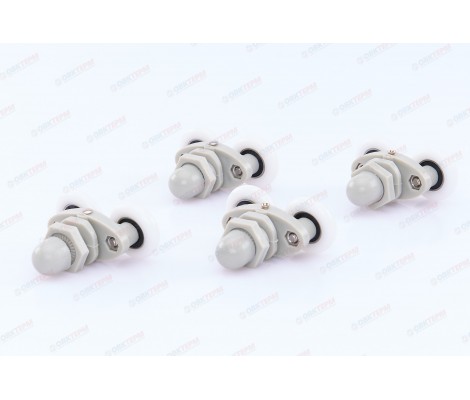 Ролик дверной эксцентрик двойные комплект на дверь блистер 25мм Erlit