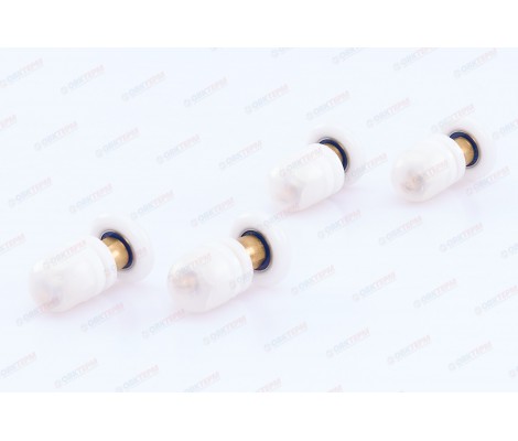 Ролик дверной эксцентрик одинарные комплект на дверь блистер 25мм Erlit