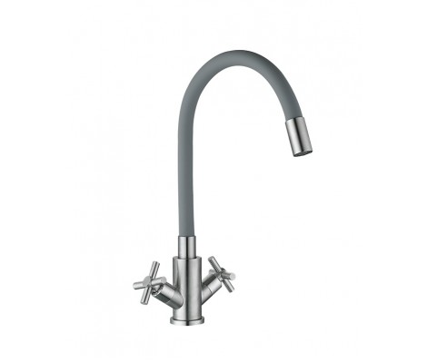 Смеситель для кухни нерж/сталь REFLECTOR MIXXUS DVE-011 GRAY &Oslash;40
