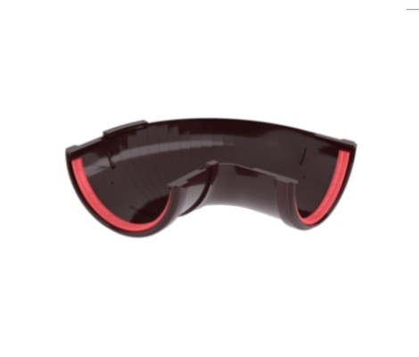 Угол желоба составной 90-150° Классика 120 ПВХ шоколадный RAL 8017 Grand Line Угол желоба составной 90-150° Классика 120 ПВХ шоколадный RAL 8017 Grand Line