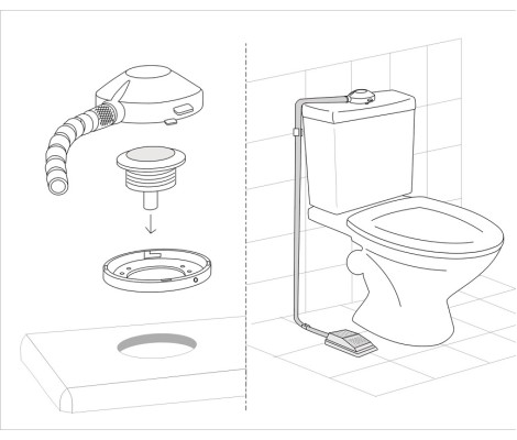 Педальный пуск для бачков унитазов и чаш Генуя