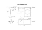 Умывальник Magenta 1200L для установки над стиральной машиной Paola