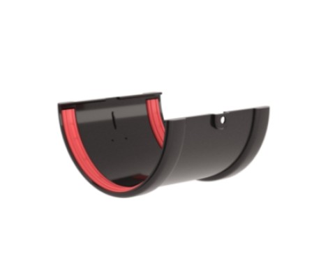 Соединитель желобов Классика 120 ПВХ графит RAL 7024 Grand Line