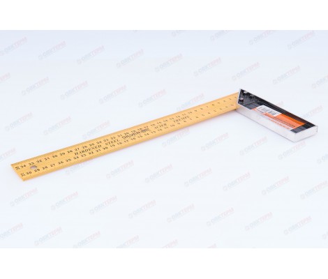 Угольник столярный металлический 350мм желтый Santool