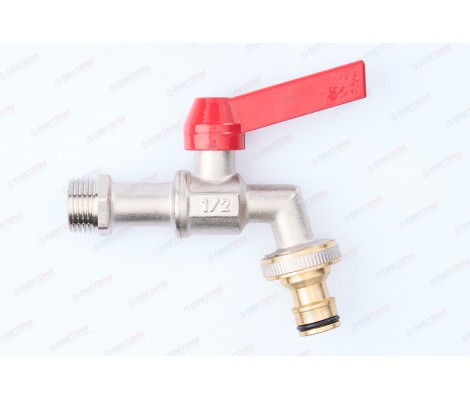 Кран поливочный с коннектором 1/2