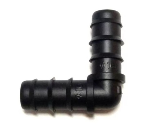 Пластиковый угол для соединения трубок 16мм 7229 EC - 0116 Aquapulse