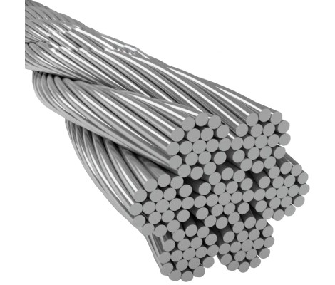 Трос средней жесткости нержавеющая сталь А2 7х7 4мм 500 м